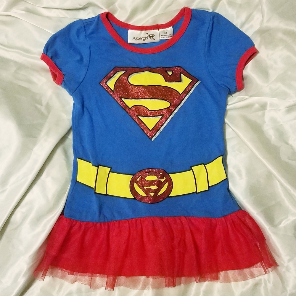Supergirl shirt with attached tutu